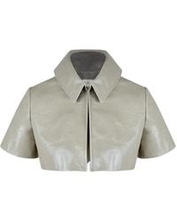 Contessa Mills - Circe Leather Bolero Jacket - Lyst