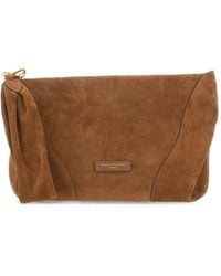 Gianni Chiarini - Suria Suede Clutch Bag - Lyst