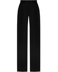 Saint Laurent - Grain De Poudre Wool Trousers - Lyst
