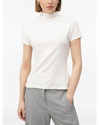 BOSS - Mock-Neck T-Shirt - Lyst