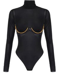 Elisabetta Franchi - Langärmeliger Body - Lyst