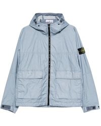 Stone Island - Hooded Zipped Jacket - Lyst