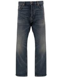 Emporio Armani - Whiskering-Effect Jeans - Lyst