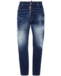 DSquared² - Distressed Patchwork Jeans - Lyst