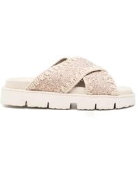 Mou - Sandales À Brides Croisées Et Finitions En Crochet - Lyst