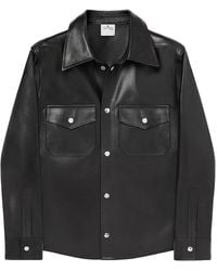 Courreges - Chemise En Cuir À Poche Plaquée - Lyst