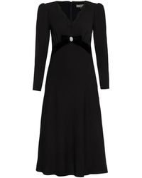 Nissa - Crystal-Detail Midi Dress - Lyst