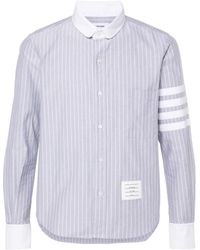 Thom Browne - Overhemd Met Vier Strepen - Lyst