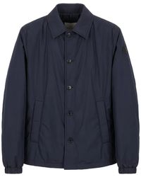 Moncler - Logo-Patch Button-Up Jacket - Lyst