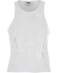 MSGM - Chainmail-Effect Tank Top - Lyst