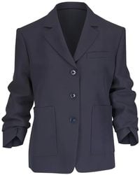 Dorothee Schumacher - Single-Breasted Ruched-Sleeve Blazer - Lyst