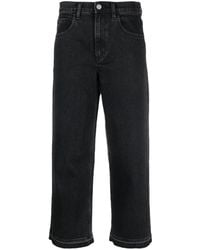 Theory - High-rise Cotton Straight-leg Jeans - Lyst