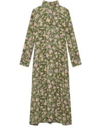 Maliparmi - Floral-Print Mock-Neck Midi Dress - Lyst