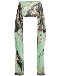 Roberto Cavalli - Floral-Print Cropped Top - Lyst