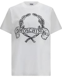 Moschino - Laurel Logo-Embroidered T-Shirt - Lyst