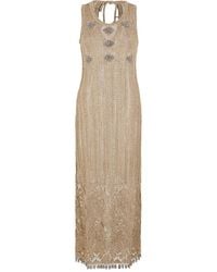 Rabanne - Crochet Midi Dress - Lyst