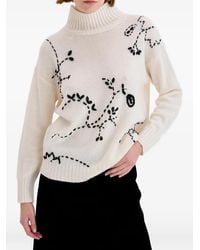 Biancalancia - Embroidered High-Neck Sweater - Lyst