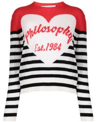 Philosophy Di Lorenzo Serafini - Striped Sweatshirt - Lyst