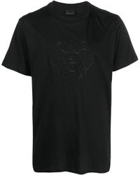 Billionaire - Embroidered-motif Cotton T-shirt - Lyst