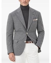 Brunello Cucinelli - Check-Pattern Wool Blazer - Lyst