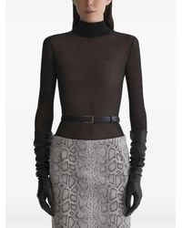 Mugler - Roll Neck Long Sleeve Top - Lyst
