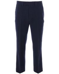 Paolo Pecora - Pantalon De Costume À Plis Marqués - Lyst