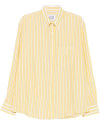 LC23 - Striped-Pattern Button-Down Shirt - Lyst