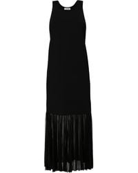 Jil Sander - Plissé Knitted Midi Dress - Lyst