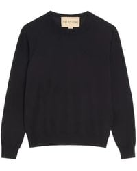 Valentino Garavani - Wool Jumper With Vlogo Embroidery - Lyst