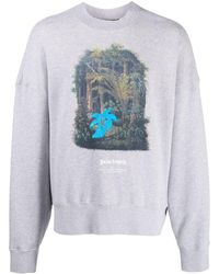 Palm Angels - Graphic-print Cotton Sweatshirt - Lyst