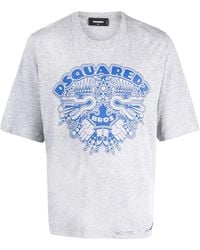 DSquared² - T-Shirt Mit Grafischem Logo-Print - Lyst