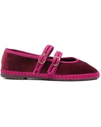 Flabelus - Claire Buckle-Strap Ballet Flats - Lyst