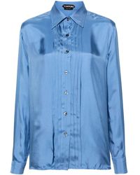 Tom Ford - プリーツ サテンシャツ - Lyst