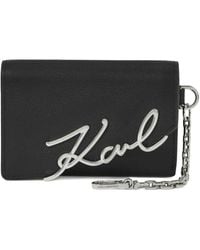 Karl Lagerfeld - K/Signature Portemonnaie mit Kette - Lyst