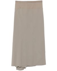 Rick Owens - Asymmetric Draped Midi Skirt - Lyst