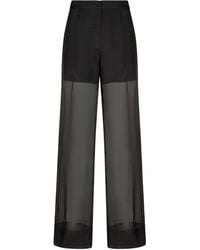Liu Jo - Organza Straight-Leg Trousers - Lyst