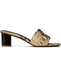 Tory Burch - Ines 55mm Snakeskin-effect Sandals - Lyst