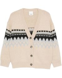 Allude - V-Neck Cashmere Cardigan - Lyst