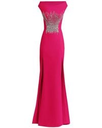 Gemy Maalouf - Bateau-Collar Embellished Maxi Dress - Lyst