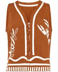 Eres - Oursin Embroidered Sleeveless Vest - Lyst