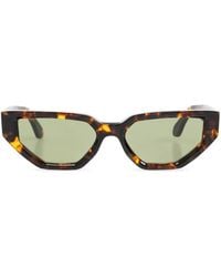Golden Goose - Rectangular-Style Sunglasses With Havana Frame - Lyst