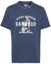 Barbour - X Steve McQueen T-Shirt mit Logo-Print - Lyst