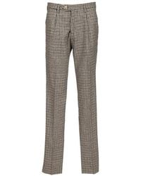 Al Duca d'Aosta - Check-Pattern Pleated Trousers - Lyst