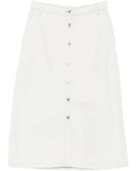A.P.C. - Button-Down Mini-Rok - Lyst