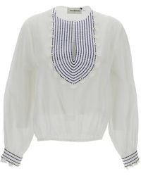 True Royal - Embroidered Blouse - Lyst