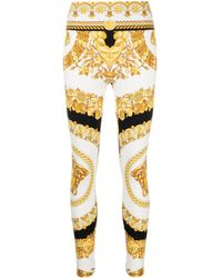 Versace - Barocco-print leggings - Lyst