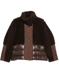 Moncler - Glorieux Panelled Faux-Shearling Jacket - Lyst