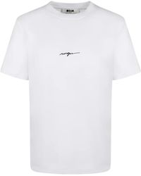 MSGM - Logo-detail T-shirt - Lyst