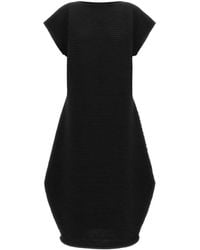 Pleats Please Issey Miyake - Zig Zag Knit Cocoon Midi Dress - Lyst