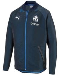 PUMA - Olympique De Marseille Logo-Print Jacket - Lyst